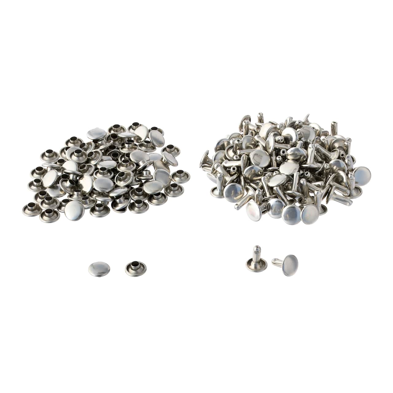 Medium Nickel Double-Cap Rivets, 100ct. by Make Market®